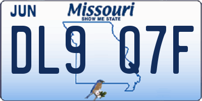 MO license plate DL9Q7F