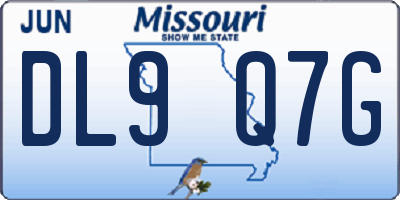 MO license plate DL9Q7G