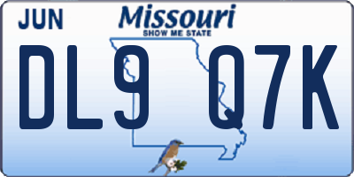 MO license plate DL9Q7K