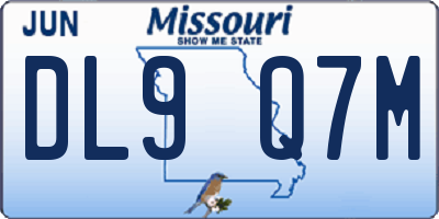 MO license plate DL9Q7M