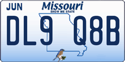 MO license plate DL9Q8B