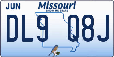 MO license plate DL9Q8J