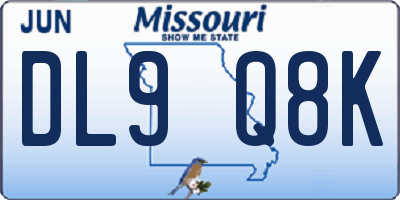 MO license plate DL9Q8K