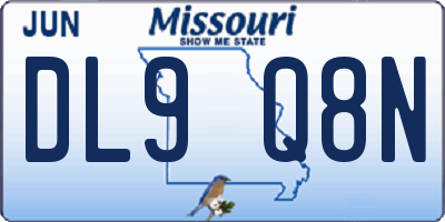 MO license plate DL9Q8N