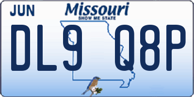 MO license plate DL9Q8P