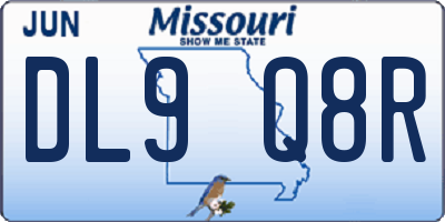 MO license plate DL9Q8R