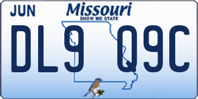 MO license plate DL9Q9C