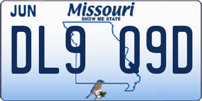 MO license plate DL9Q9D