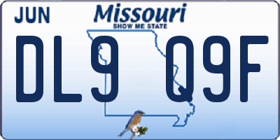 MO license plate DL9Q9F