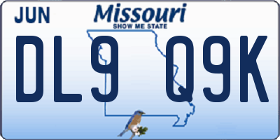MO license plate DL9Q9K