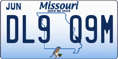 MO license plate DL9Q9M