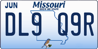 MO license plate DL9Q9R