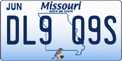 MO license plate DL9Q9S