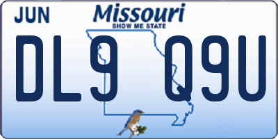 MO license plate DL9Q9U