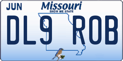 MO license plate DL9R0B