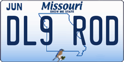 MO license plate DL9R0D