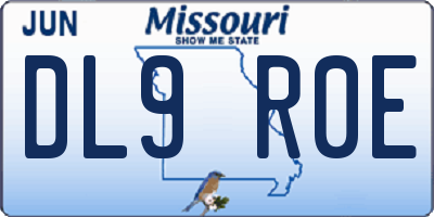 MO license plate DL9R0E