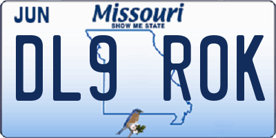 MO license plate DL9R0K