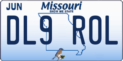 MO license plate DL9R0L