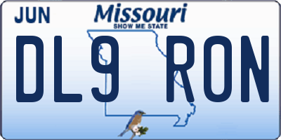 MO license plate DL9R0N