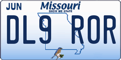 MO license plate DL9R0R