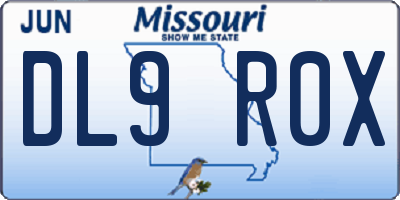 MO license plate DL9R0X