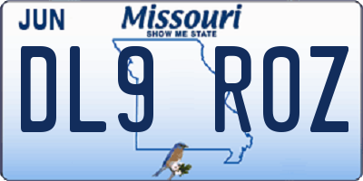 MO license plate DL9R0Z
