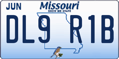 MO license plate DL9R1B