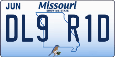 MO license plate DL9R1D