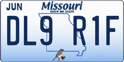 MO license plate DL9R1F