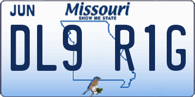 MO license plate DL9R1G