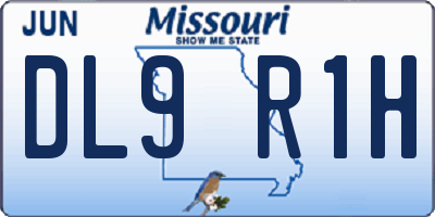 MO license plate DL9R1H