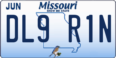 MO license plate DL9R1N