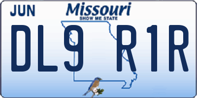 MO license plate DL9R1R