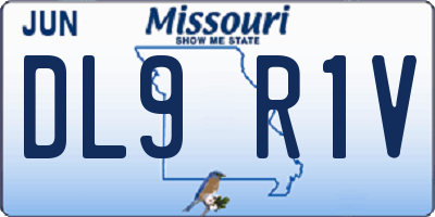 MO license plate DL9R1V