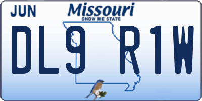 MO license plate DL9R1W