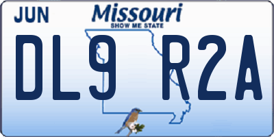 MO license plate DL9R2A