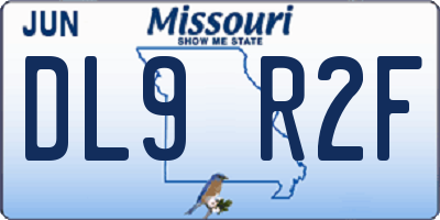 MO license plate DL9R2F
