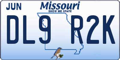 MO license plate DL9R2K