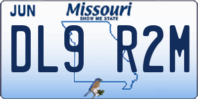 MO license plate DL9R2M
