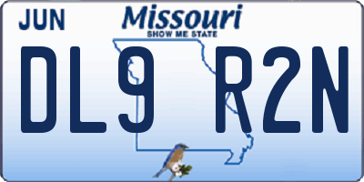 MO license plate DL9R2N