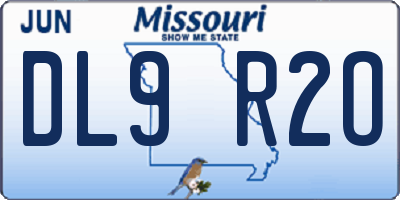 MO license plate DL9R2O