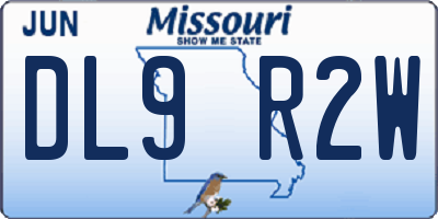 MO license plate DL9R2W