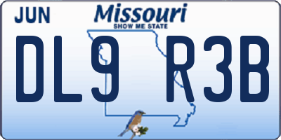 MO license plate DL9R3B