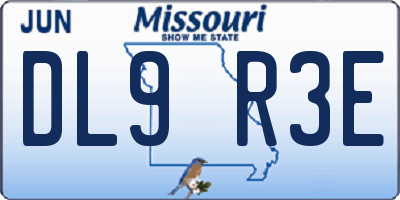MO license plate DL9R3E