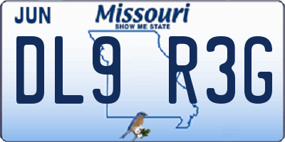 MO license plate DL9R3G