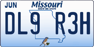 MO license plate DL9R3H