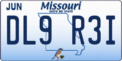 MO license plate DL9R3I