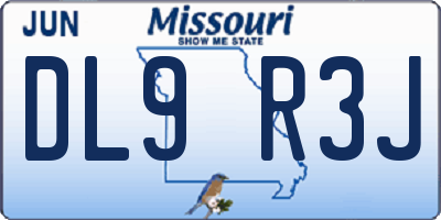 MO license plate DL9R3J