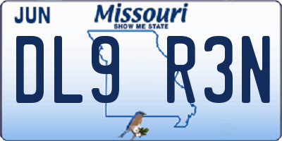 MO license plate DL9R3N